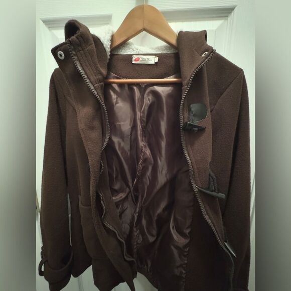 Vintage Women’s Fleece Thicken Coat Fuzzy Sherpa Lined Windproof Parkas Size S - Picture 8 of 16